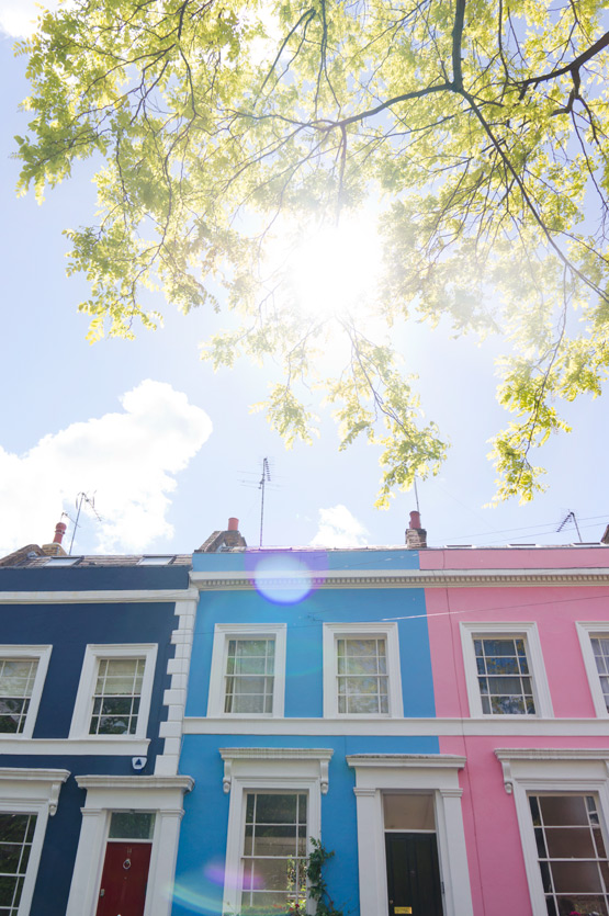 JOELIX.com | Notting Hill London pink and blue house facade