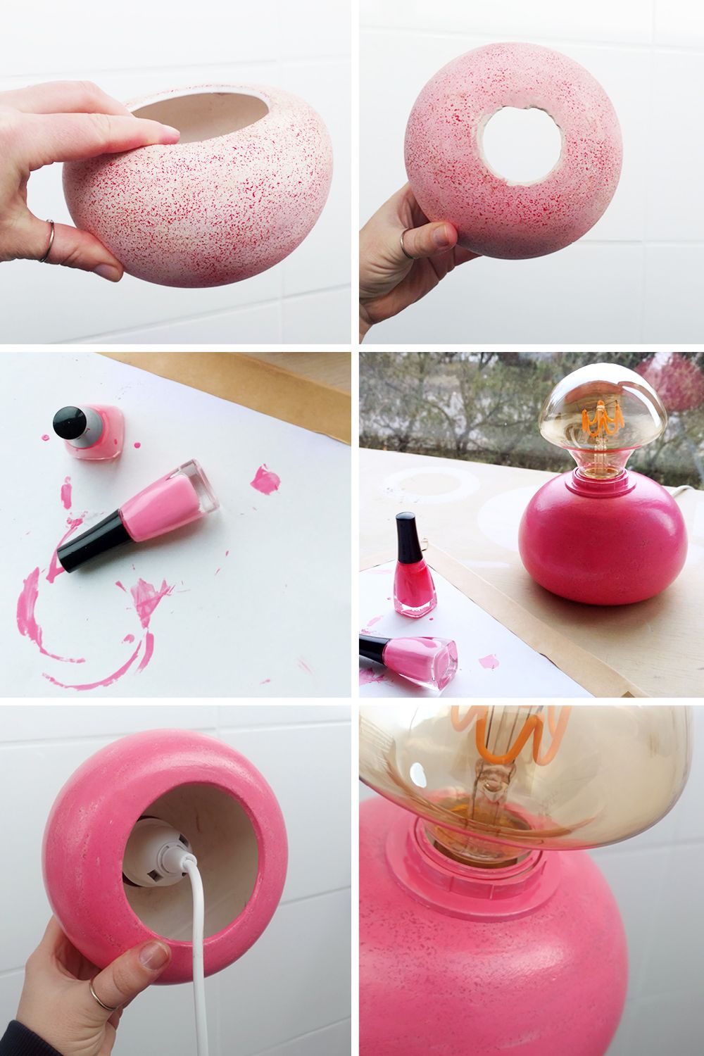 JOELIX.com | DIY filament bulb LED plumen #DIY #lamp #pink