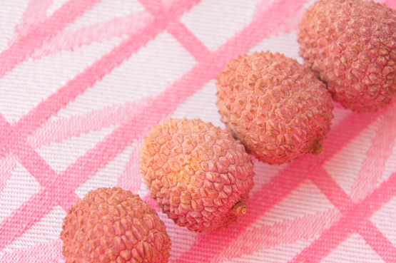 JOELIX.com | Pink Lychees on TextielLab towel