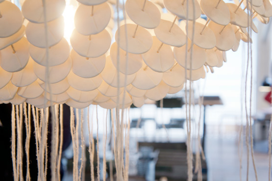 JOELIX.com | Spring at Merci Paris shop white shell chandelier