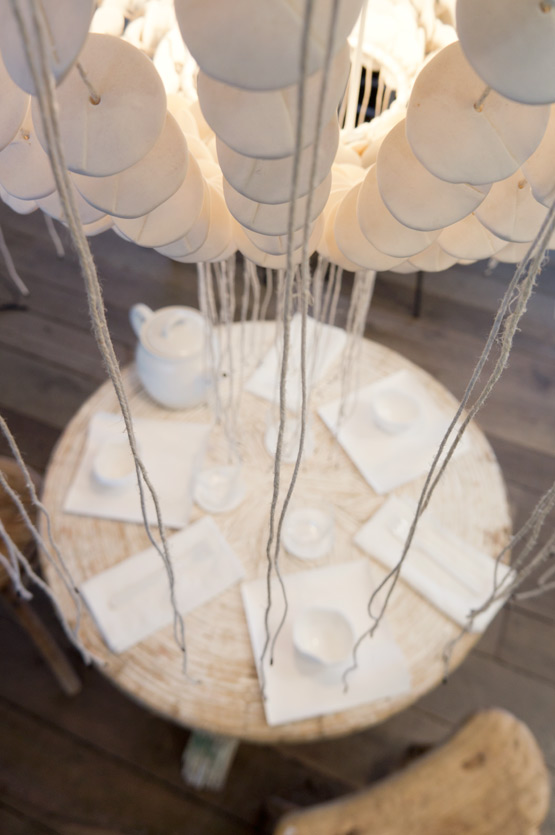 JOELIX.com | Spring at Merci Paris shop white shell chandelier