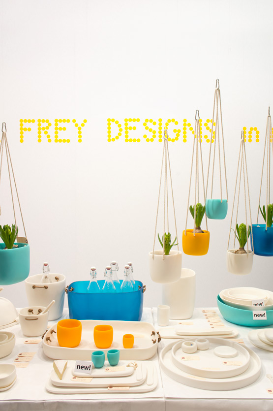 JOELIX.com | Tina Frey Designs at Maison et Objet Paris design in resin colorful yellow white blue