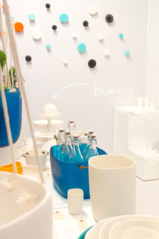 JOELIX.com | Tina Frey Designs at Maison et Objet Paris design in resin colorful yellow white blue