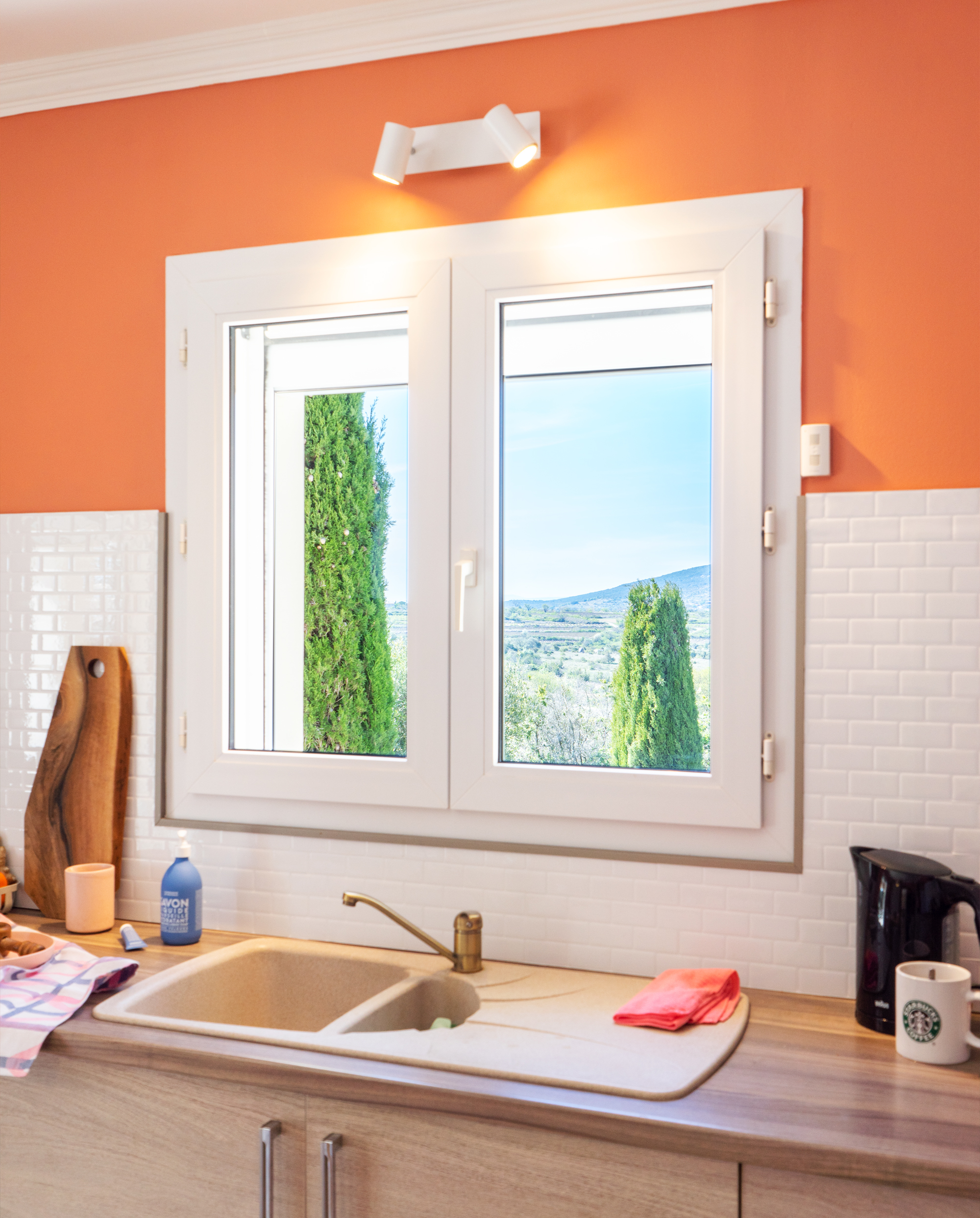 JOELIX.com | painting the kitchen with Blime Coral Brick